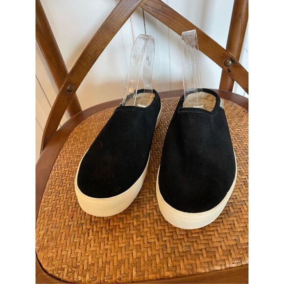 Staheekum black cami mule suede Sherpa lined slip on clog slipper - Picture 6 of 10